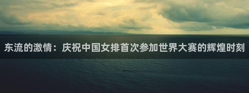 mk体育全站app登录下载：东流的激情：庆祝中国女排首次参加